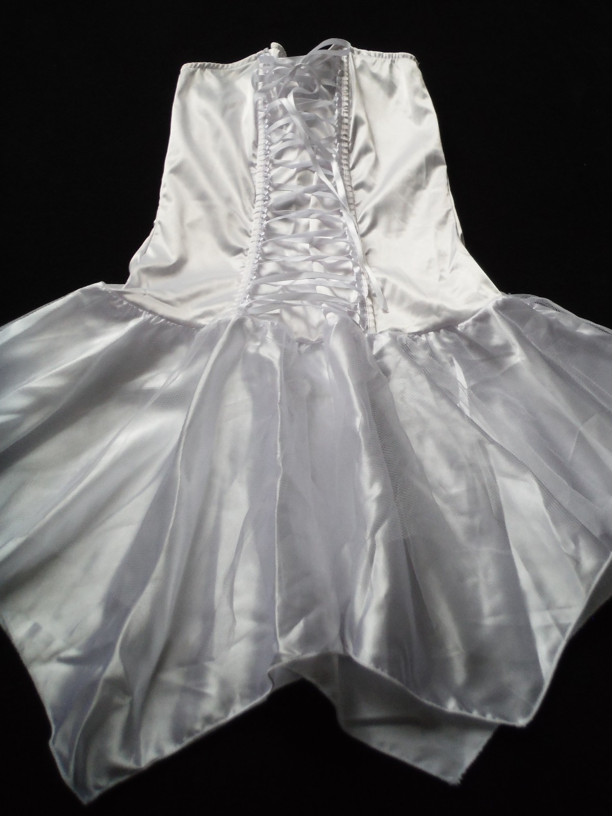 VTG Fredericks of Hollywood 90&rsquo;s New Sexy!! White Lingerie Dress Tie Up Bodice S