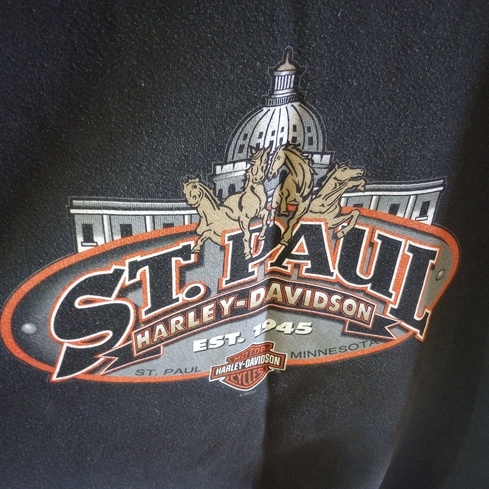 Harley Davidson Bar & Shield Black Crew Neck Sweatshirt Sz XL – Vintage USA Y2K