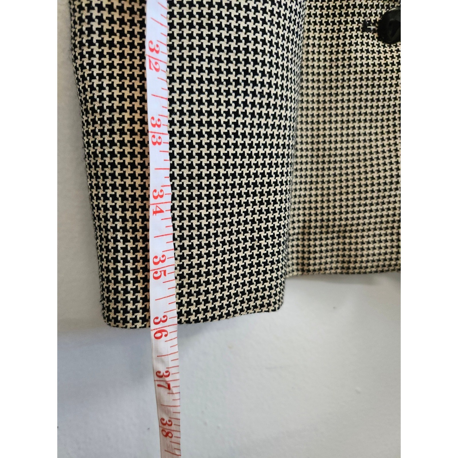 Vintage Jessica Howard Houndstooth Dress Petite Sz. 4 Black White 80s 90s Career