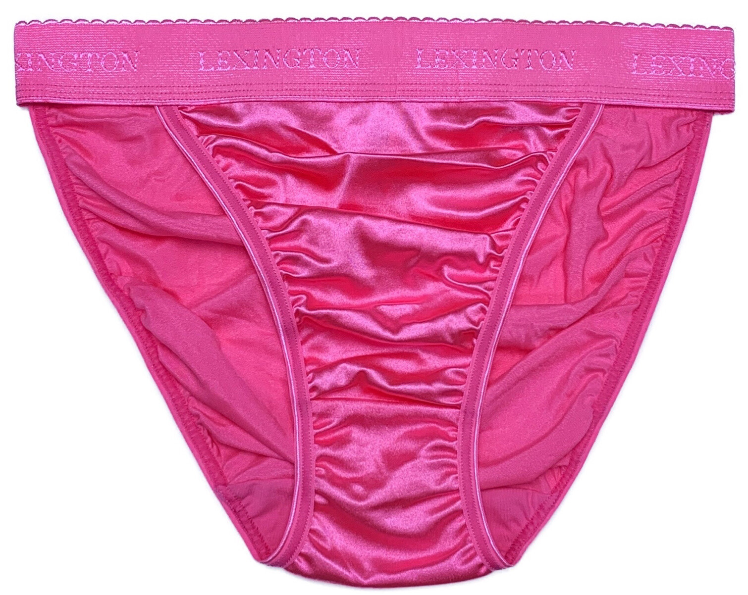 Second Skin Satin Panty Wide Rio Waistband Hot Pink L