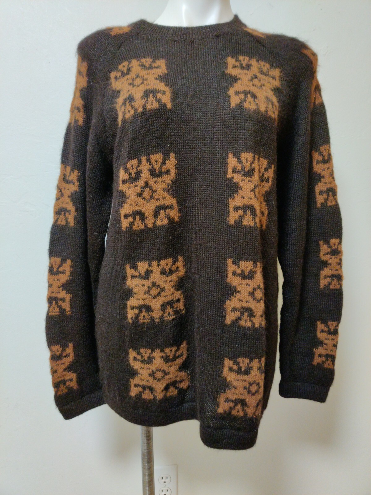 Alpaca Vintage Alarco&rsquo;s PURE Alpaca Hair Large Pullover Sweater Cuzco Peru