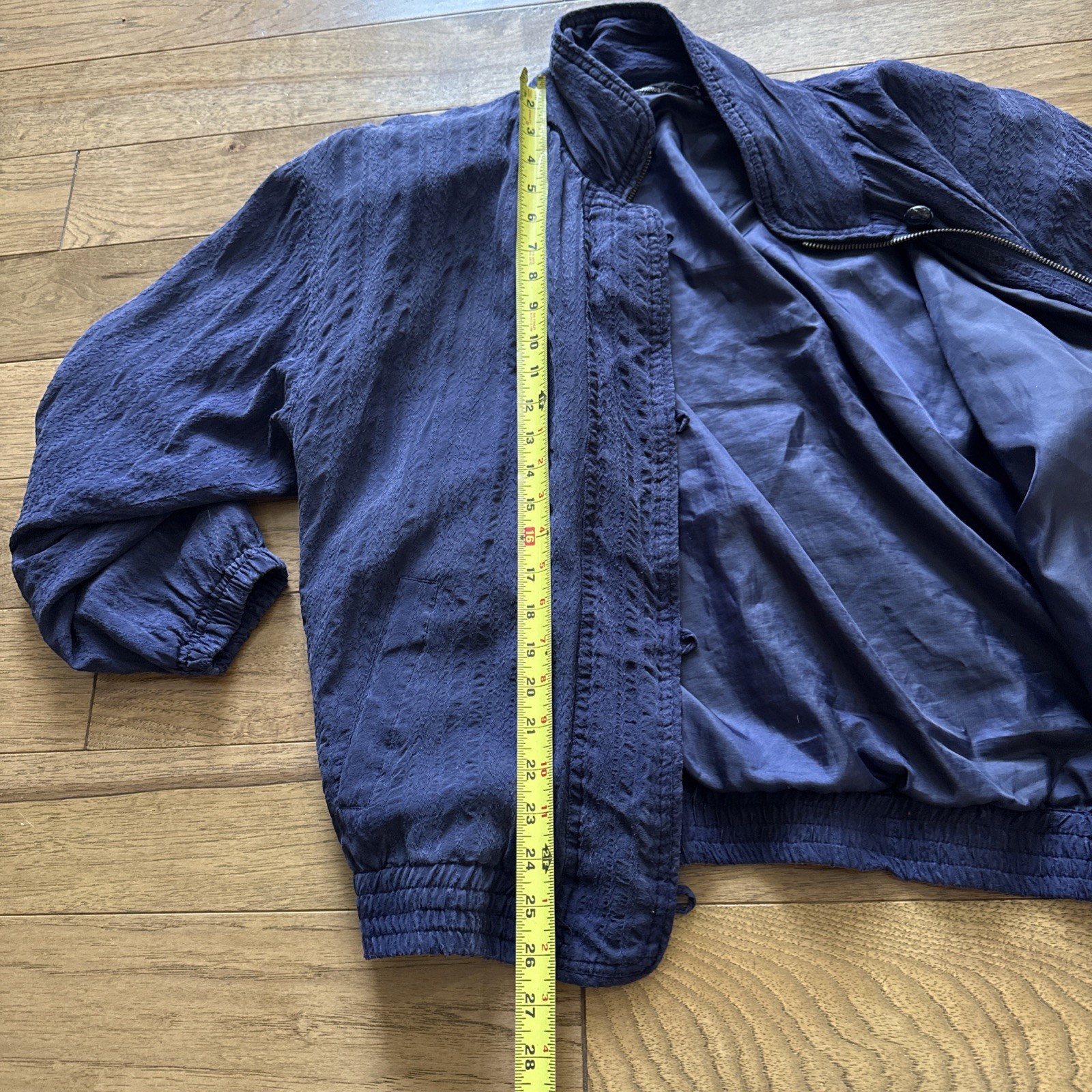 80s Mureli 100 Silk Jacquard Jacket Textured Avant Garde Vtg Windbreaker Golf M