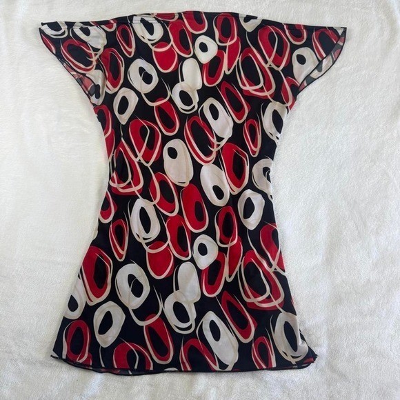 Topia red graphic babydoll flare short sleeve top fairy boho y2k vintage