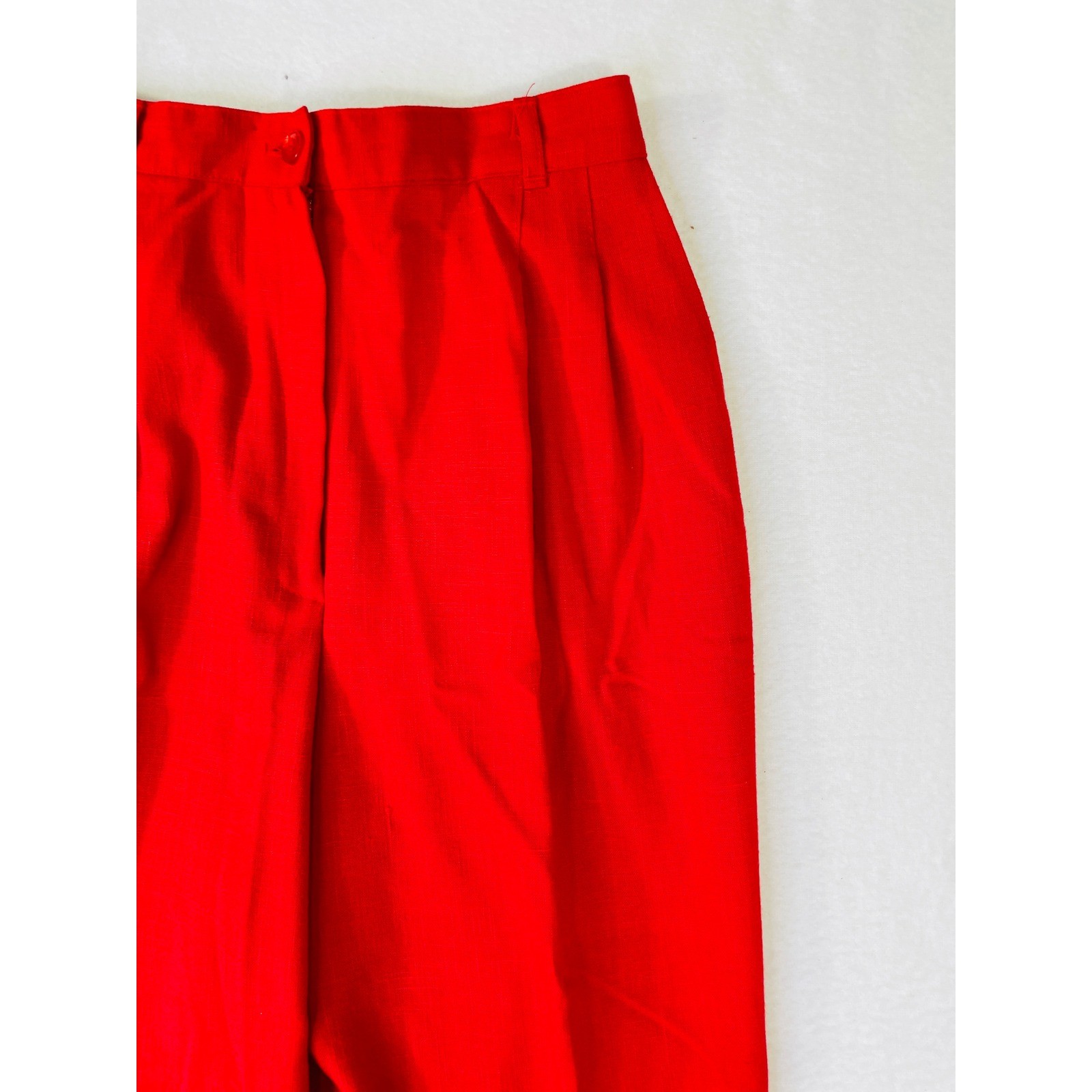 Koret Vintage Red Pleated High Waisted Dress Pants Made in USA Womens Size 10