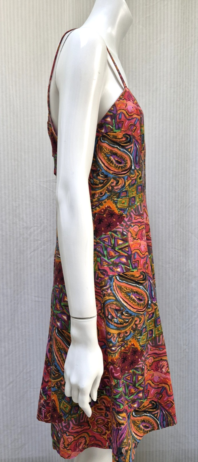 Vintage 1990s TREND BASICS Paisley Floral Romper Criss Cross Back – Size S – EUC