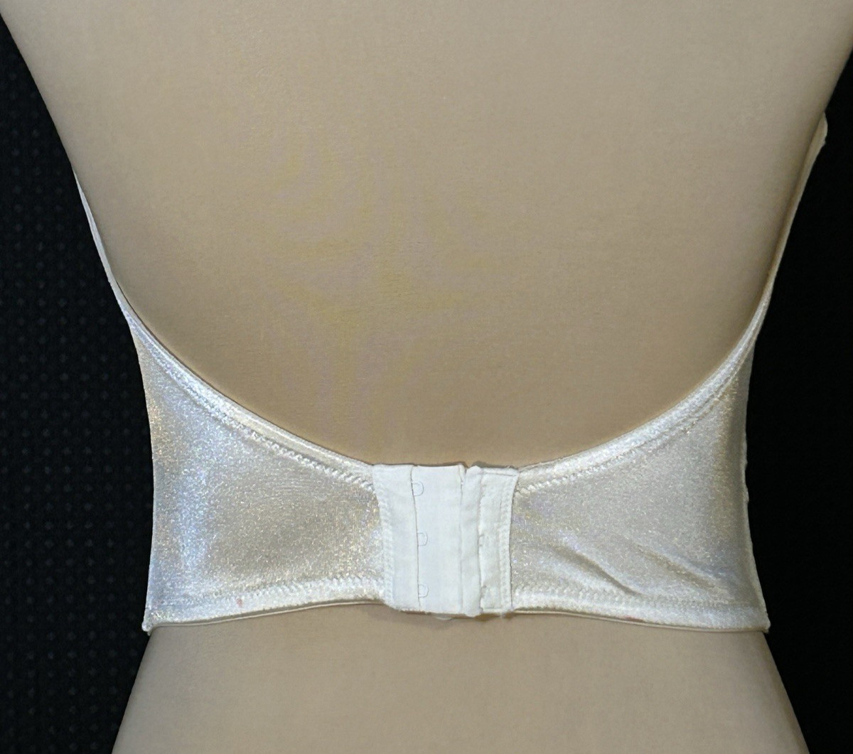 Vintage Vassarette Bustier corset Underwire Bra Lingerie White Lace 38 B