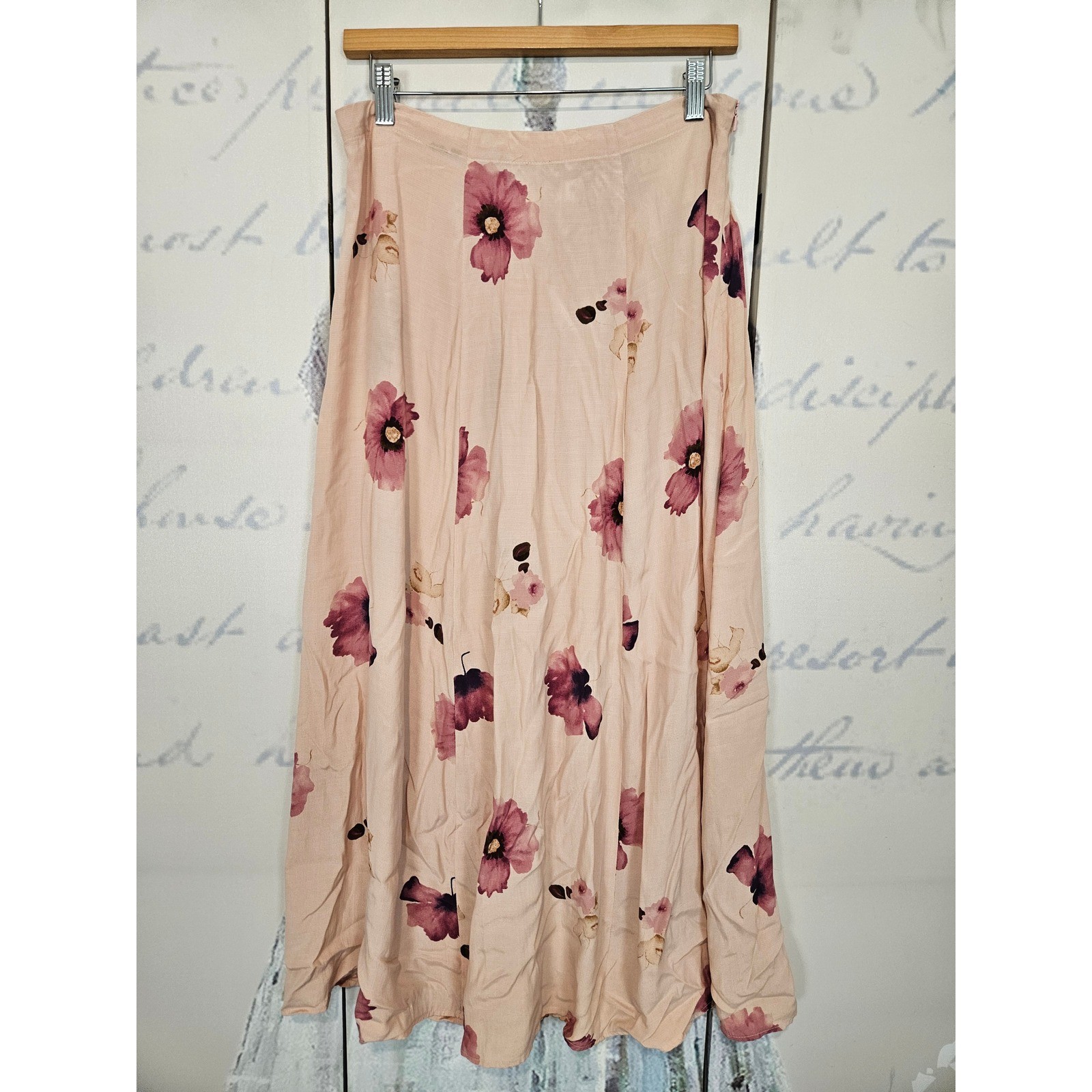 Compagnie Internationale Express Vintage 90s Floral Maxi Skirt Pink Large NWT