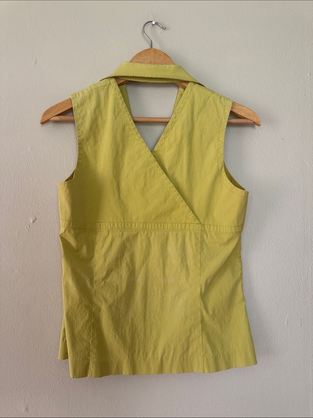 Vintage Talbots Collection Sleeveless open back Lime Button-Front Women&rsquo;s Top 8