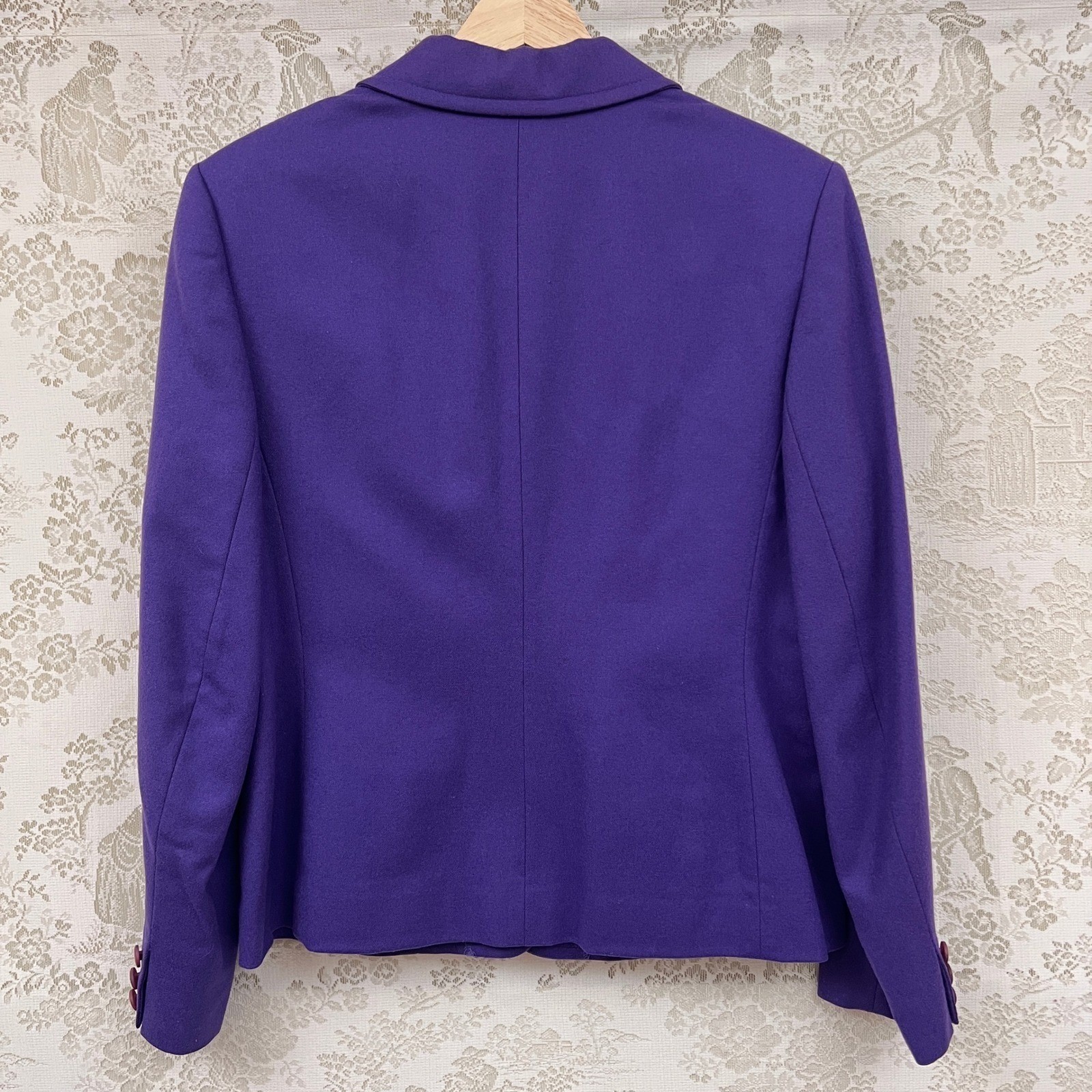Pendleton Vtg Blazer Set Pure Virgin Wool Jewel Tone Purple Skirt Suit Heritage