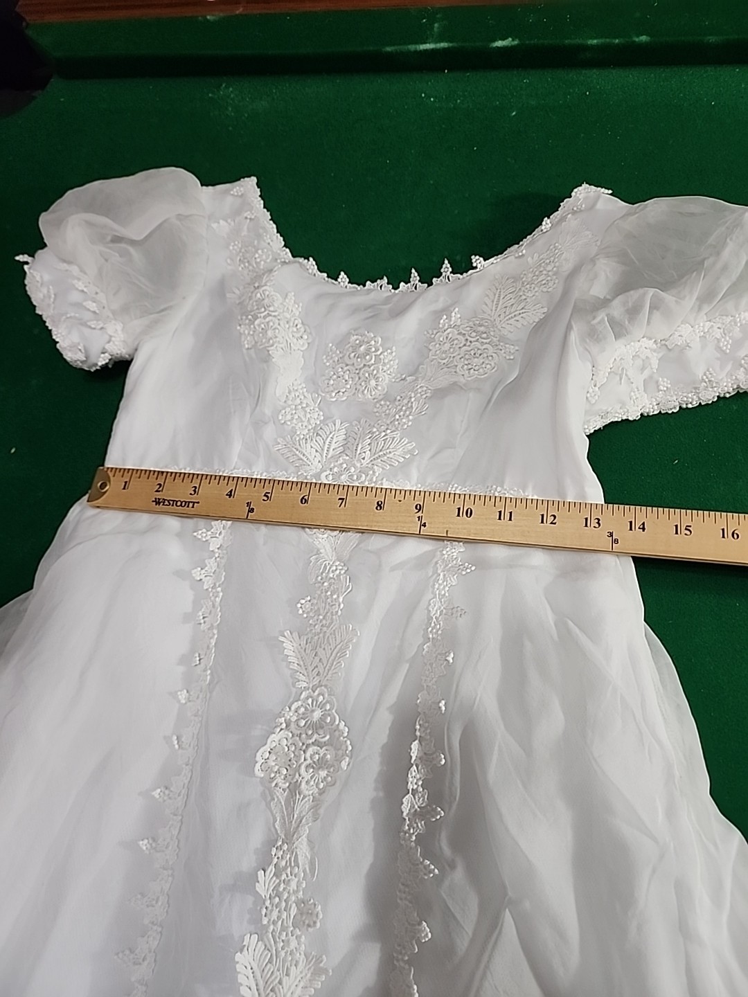 VTG ALFRED ANGELO ORIGINAL White Empire Waist Wedding Dress With DetachableTrain