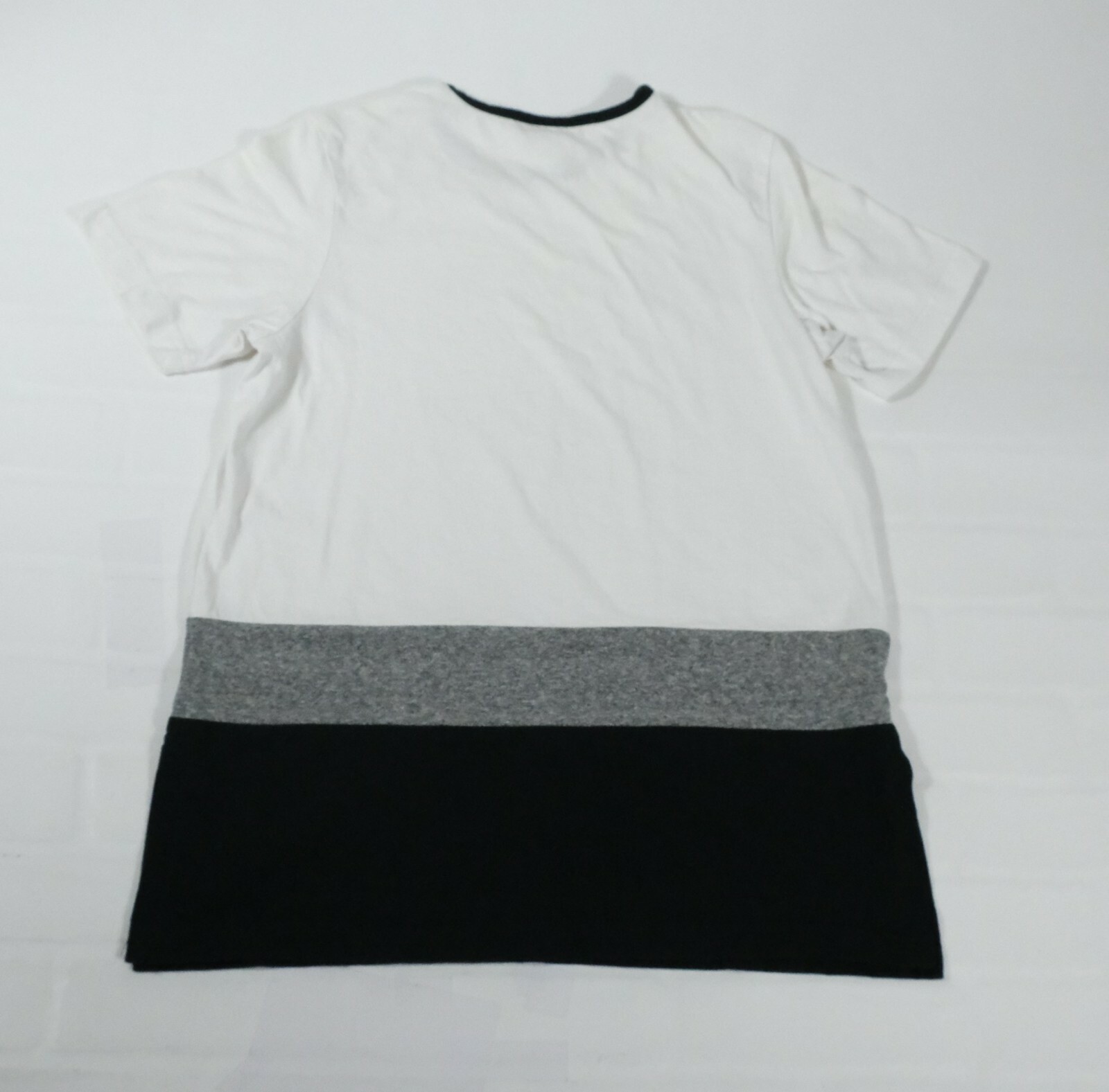 Beldoch Popper Shirt Womens Large White Colorblock Vintage 80s Short Sleeve Top