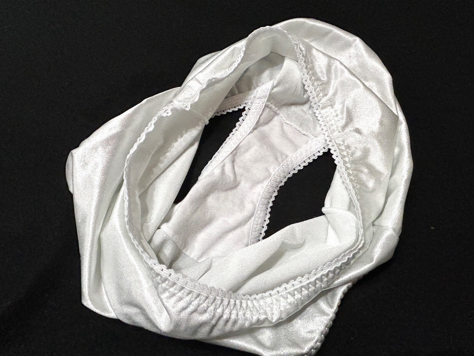 Vtg VANITY FAIR 40301 Satin Second Skin Light Control L / 7 White Brief Panties