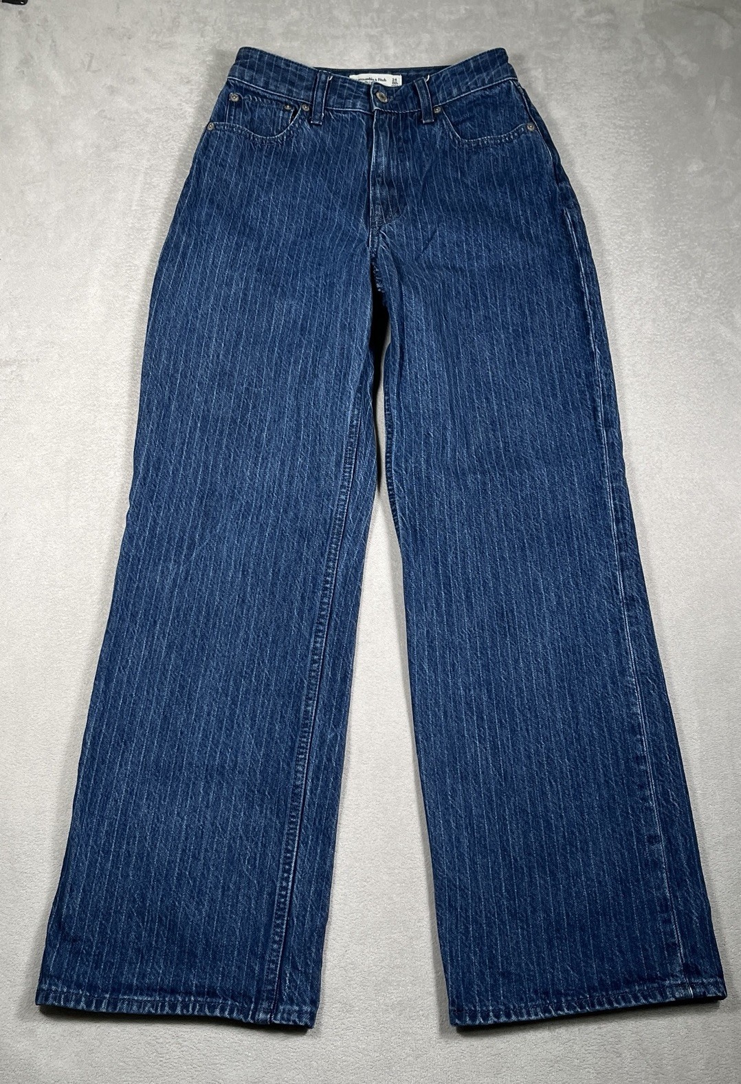 Abercrombie & Fitch | Curve Love The Loose High Rise Jeans Women 24 Pin Striped