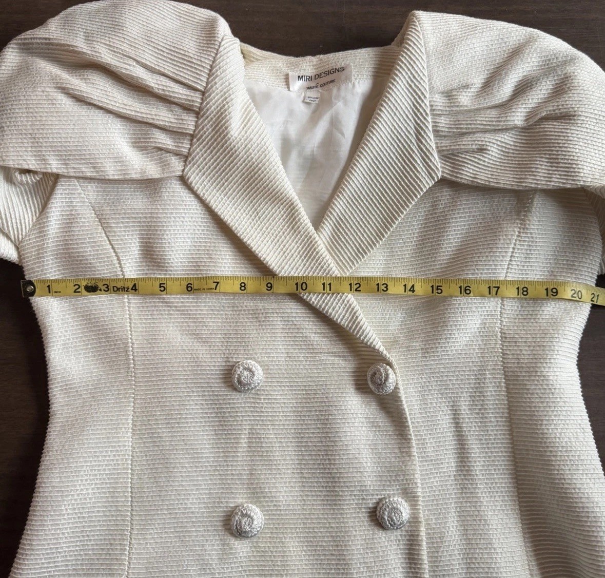 Vintage Custom Made Dramatic Dynasty Shoulder Bridal Two Piece Suit Set