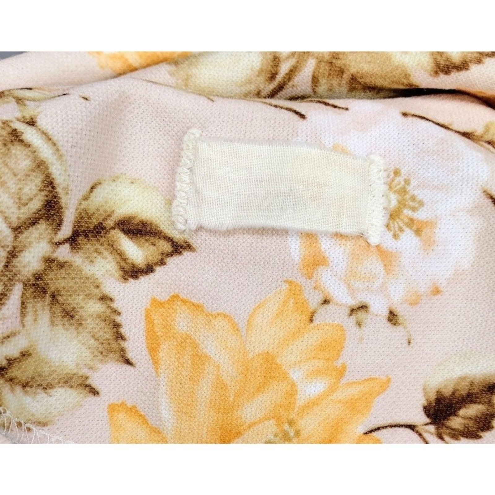 Vintage 70s Floral Button-Front Dagger Collar Sears Smock Top Women&rsquo;s Size M/L