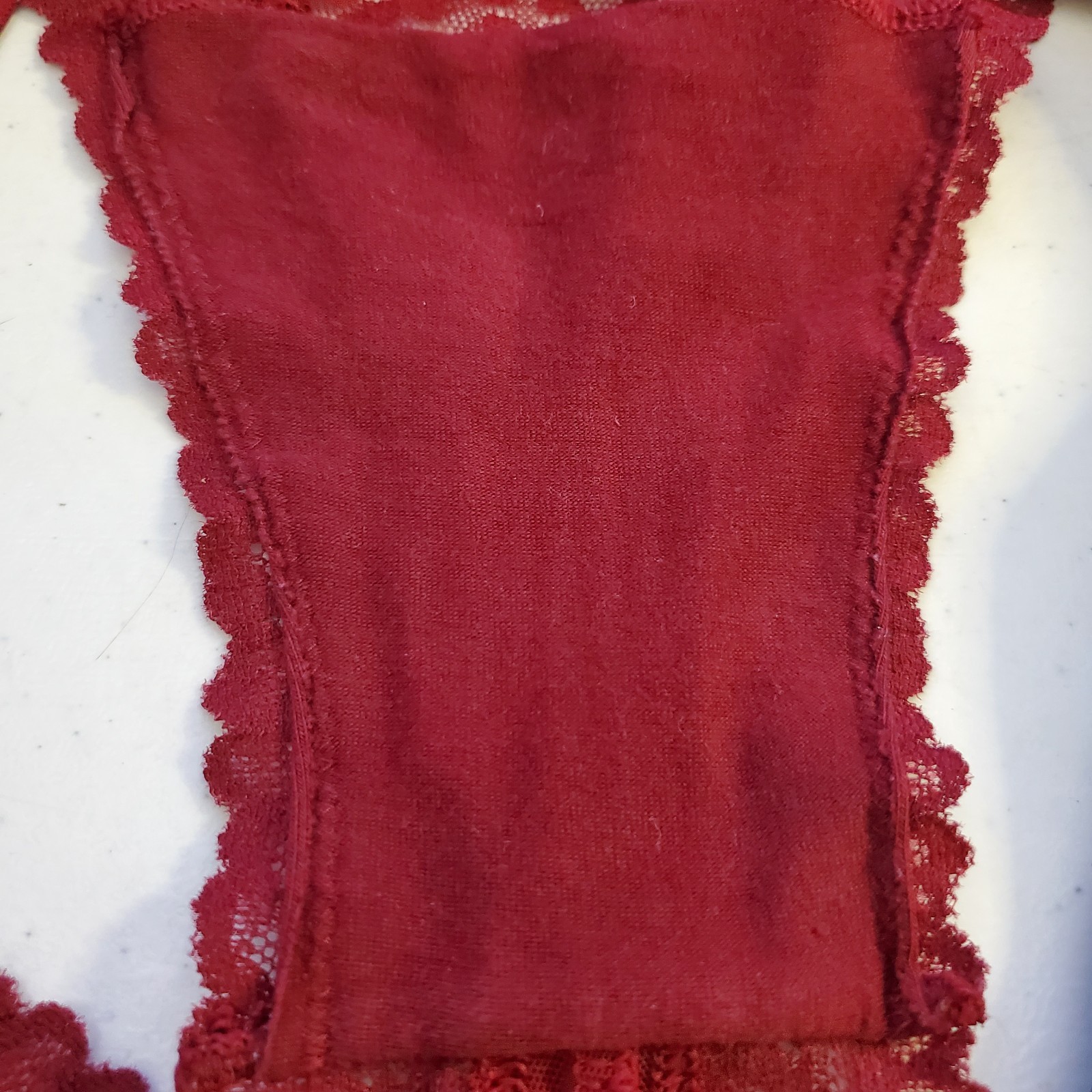 Victoria’s Secret PINK Burgundy Lace Hipster Panty Love Pink Logo Waistband XL