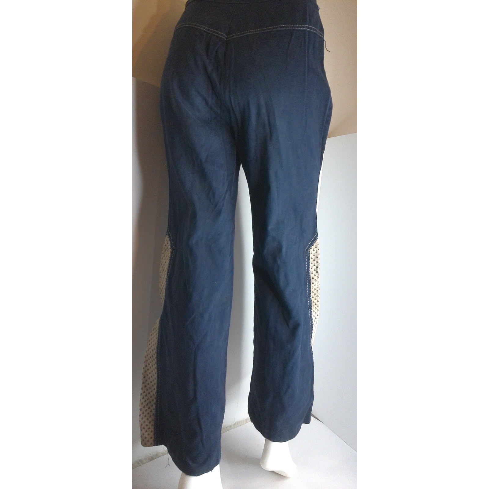 Vintage 70s Roncelli Blue Embossed Bell Bottom Set 13/14 Western Festival 1970s