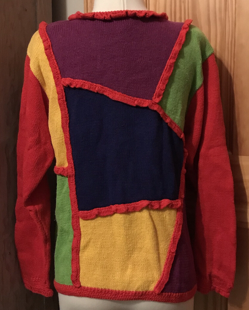 90s Vintage MOD Sweater SPREE INTERNATIONAL FUNKY ARTSY Boho EUC