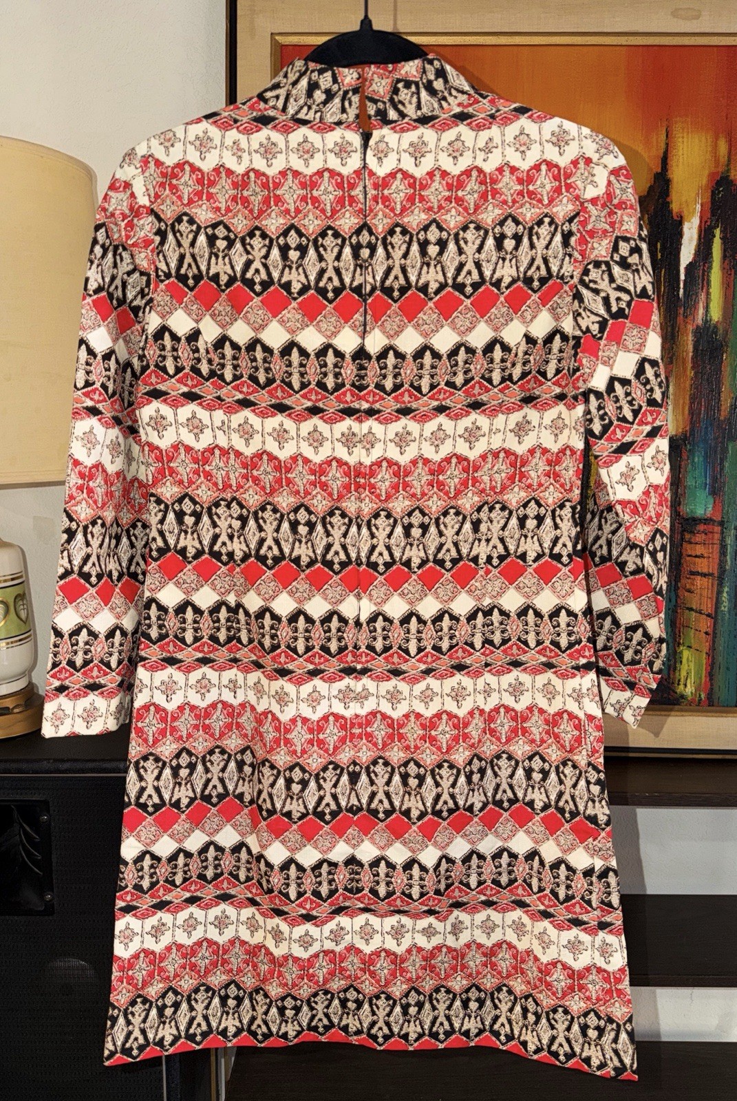 Vintage 1960s Mod Geometric Shift Dress