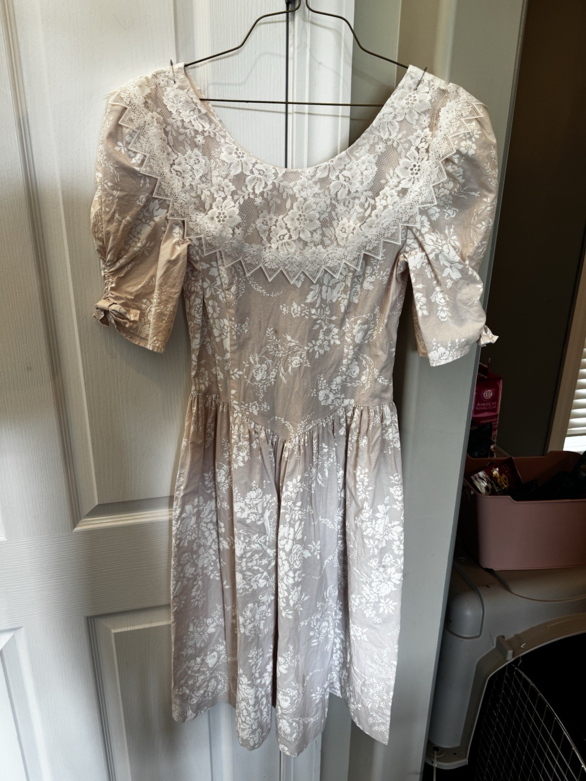 Vtg 70s Gunne Sax by Jessica McClintock dress 9/10 Romantic prairie Lace Pink