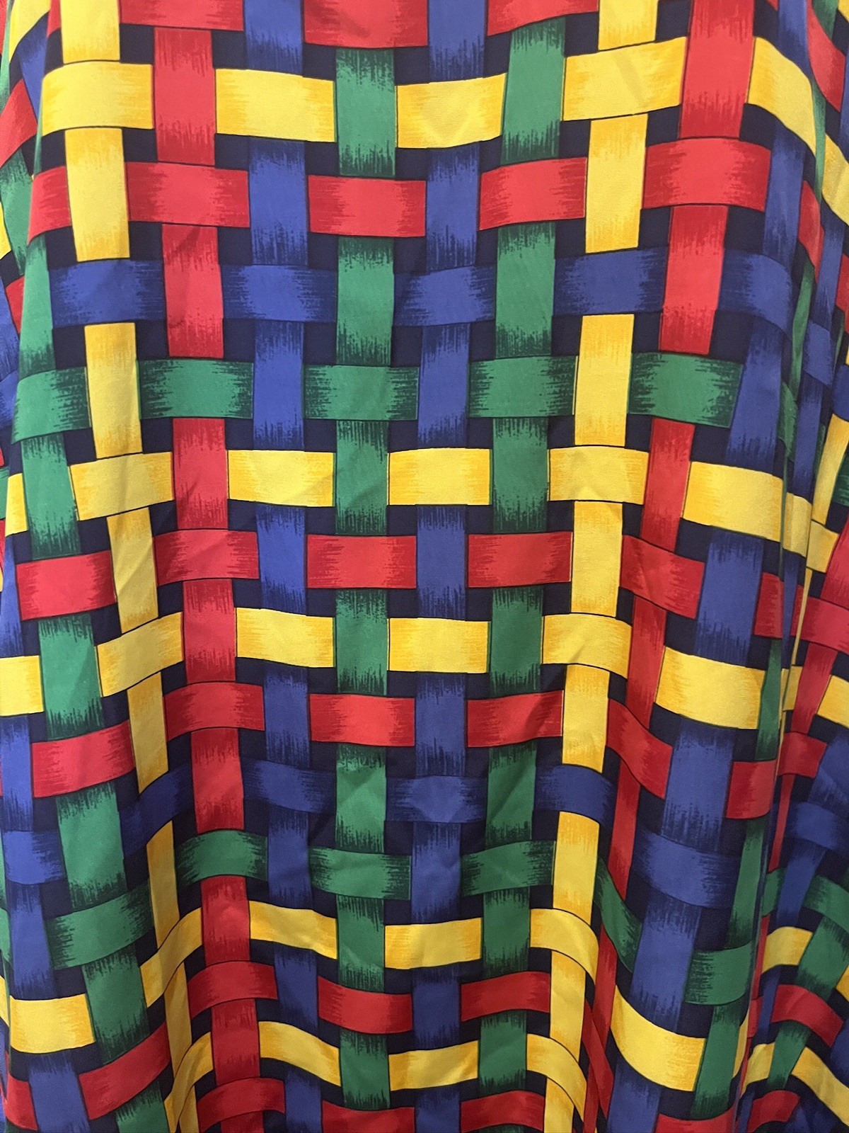 Vtg 90s CST Studio Top Blouse Weave Pattern 22W Made Korea Shoulder Pads