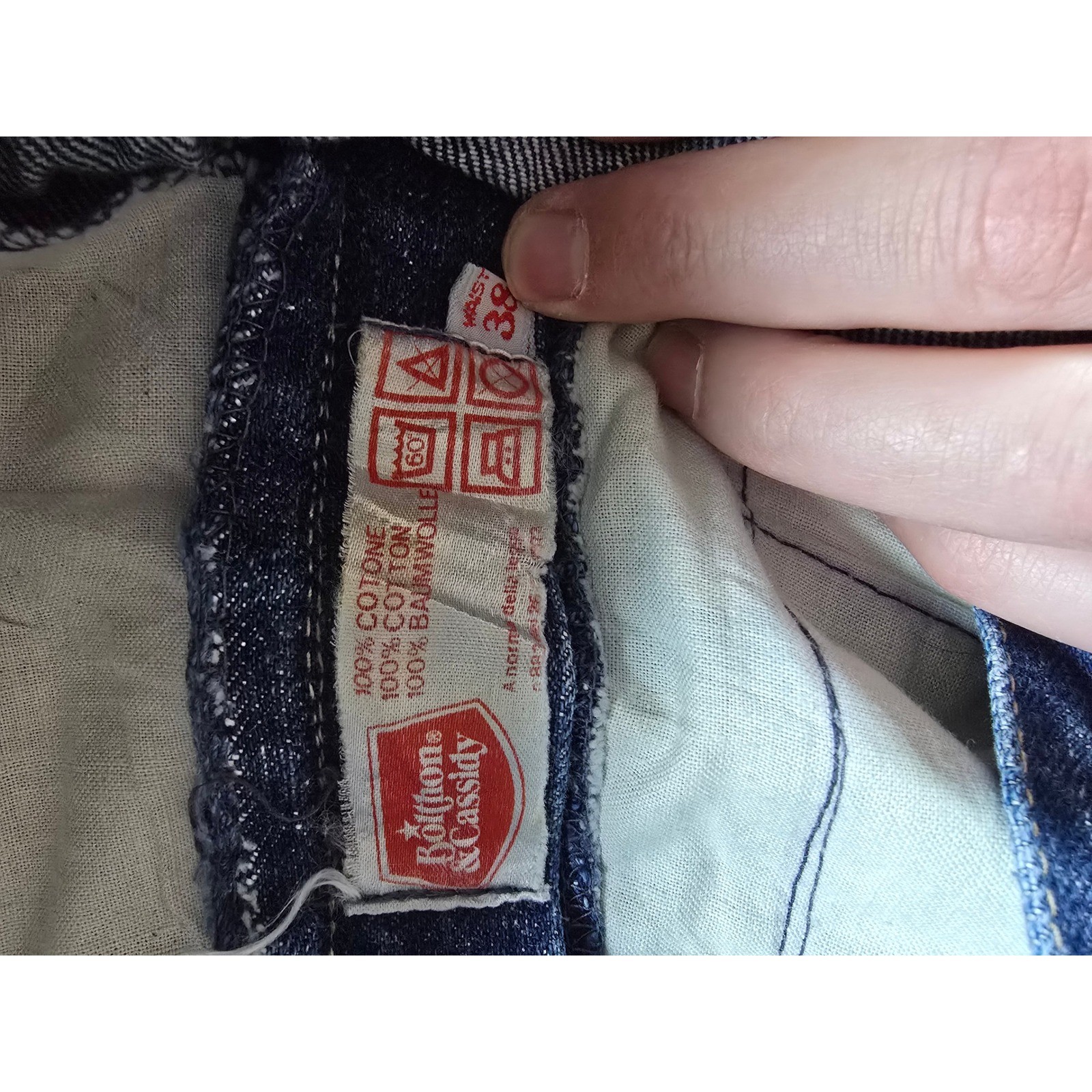 Vintage Bolthon & Cassidy Jeans Womens Size 2 Blue 70s Made In Italy *Read