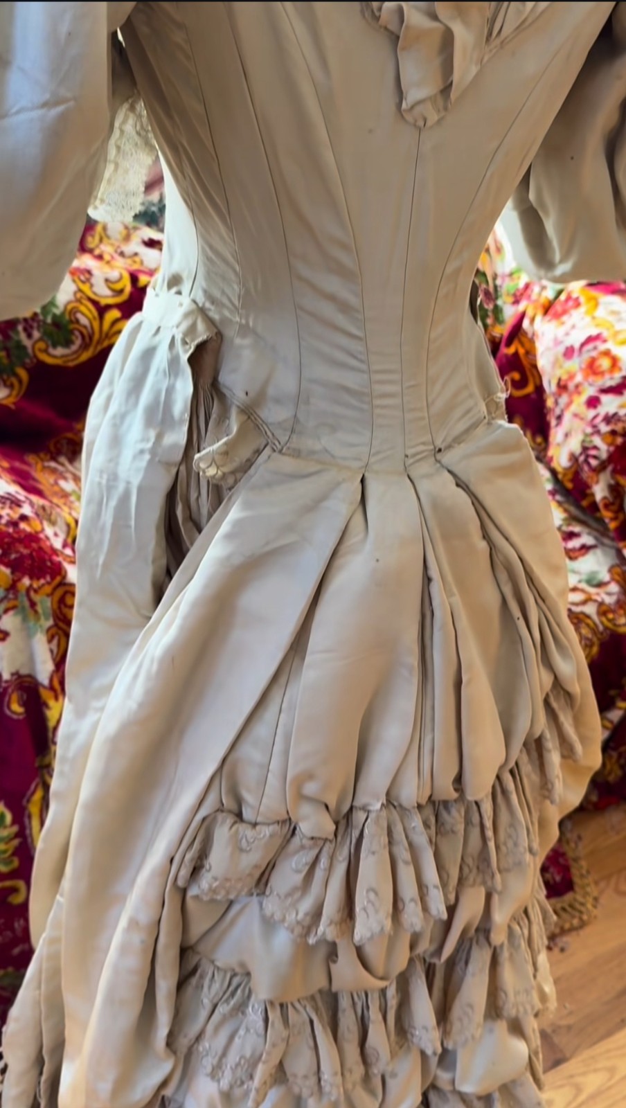 Authentic Victorian Wedding Gown Antique Bridal Dress Late 1800s Lace haunted