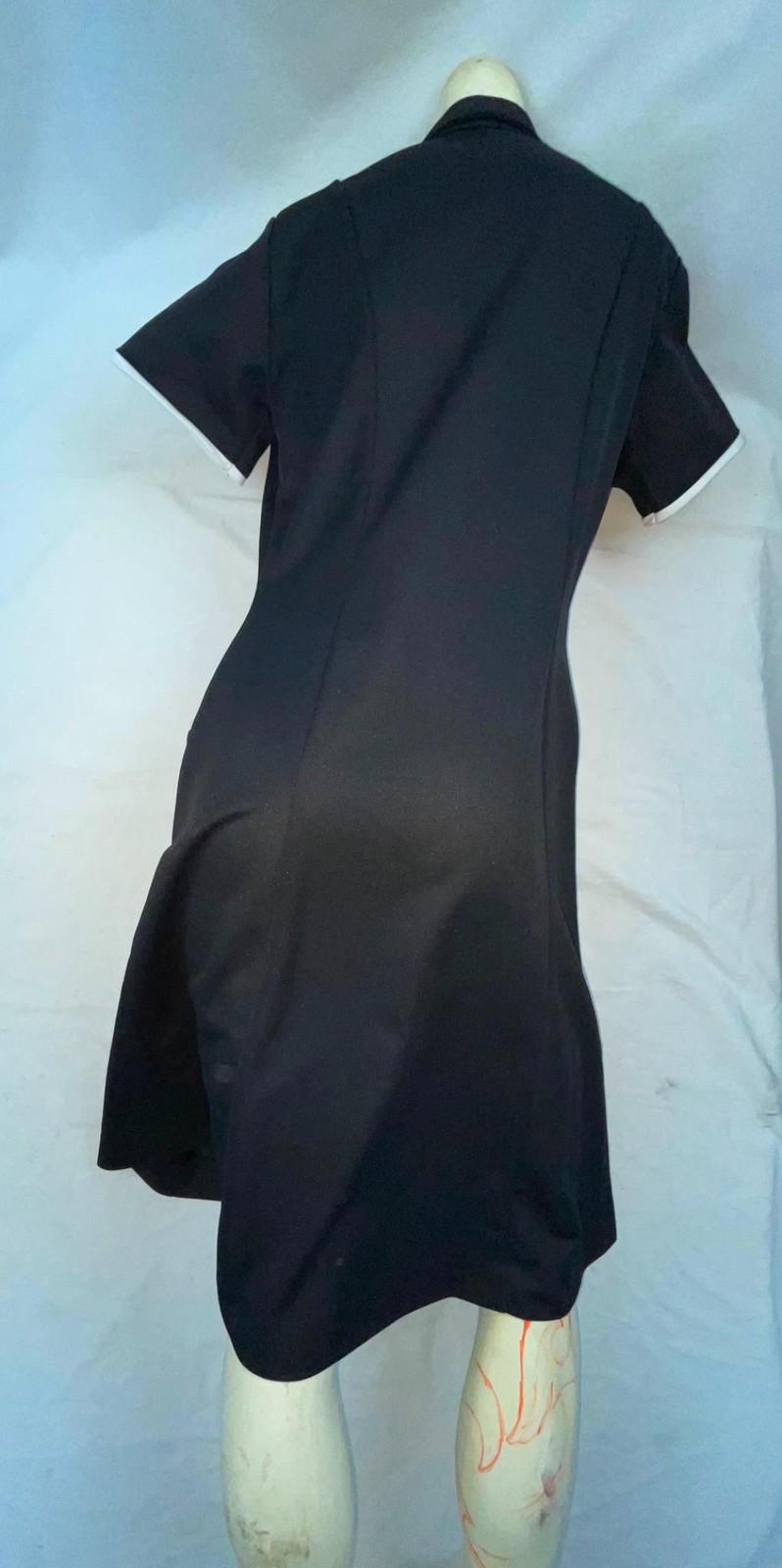 VTG 70S WOMENS S/M POLYESTER WAITRESS MAID DISCO RETRO GOGO UNIFORM DRESS