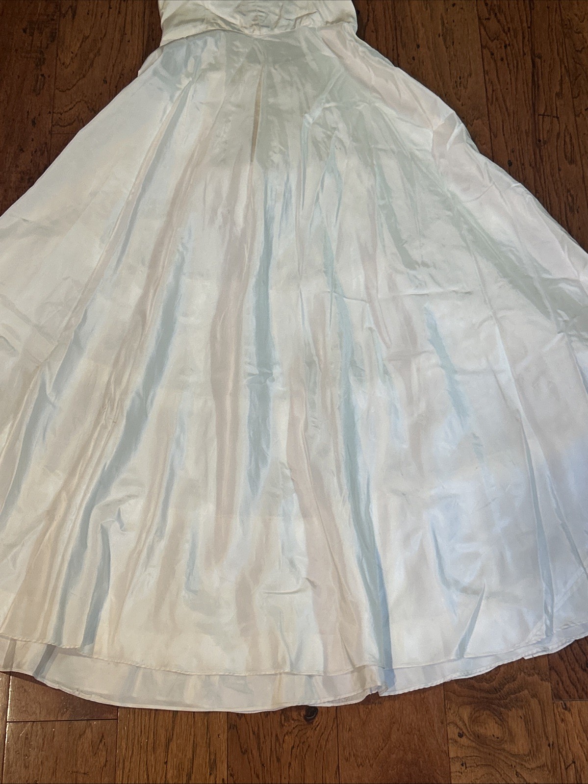 Vintage Ivory Spaghetti Strap Saloon Style Dress Size Small