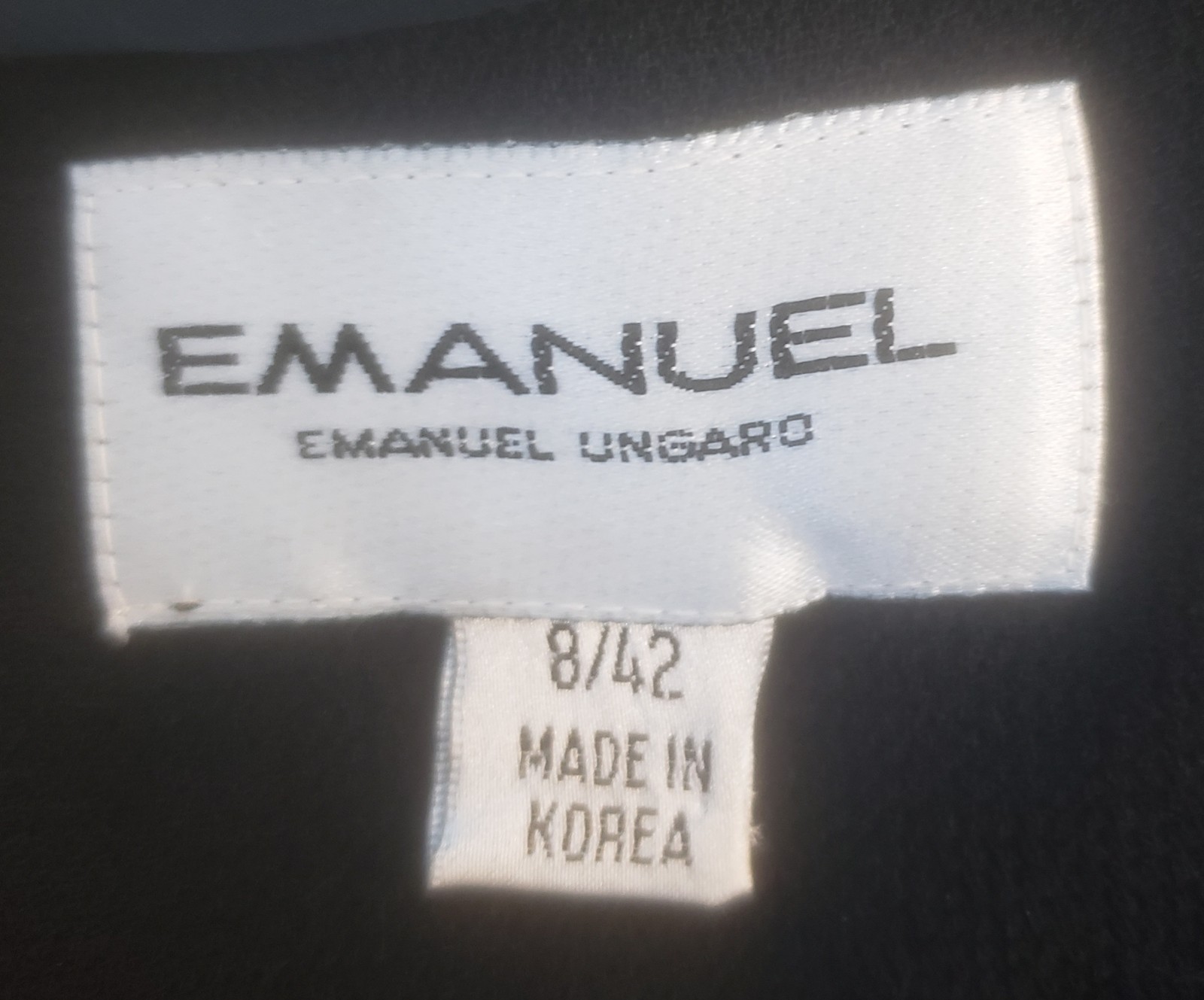 EMANUEL UNGARO Black Blouse Top Sz 8/42