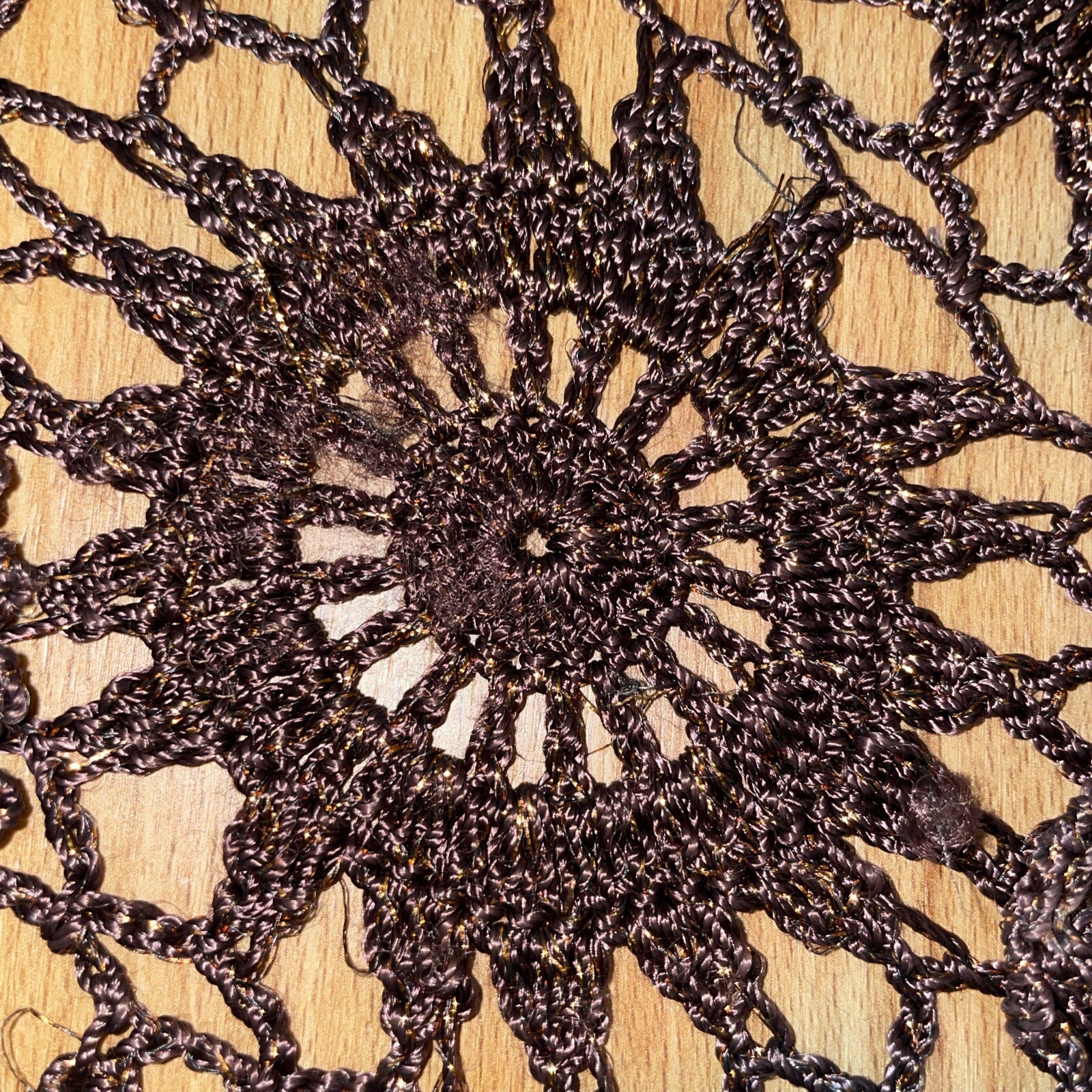 RARE- Vtg Brown & Copper Boho Crochet Top & Cardigan Sizes S/M (Joseph A.)