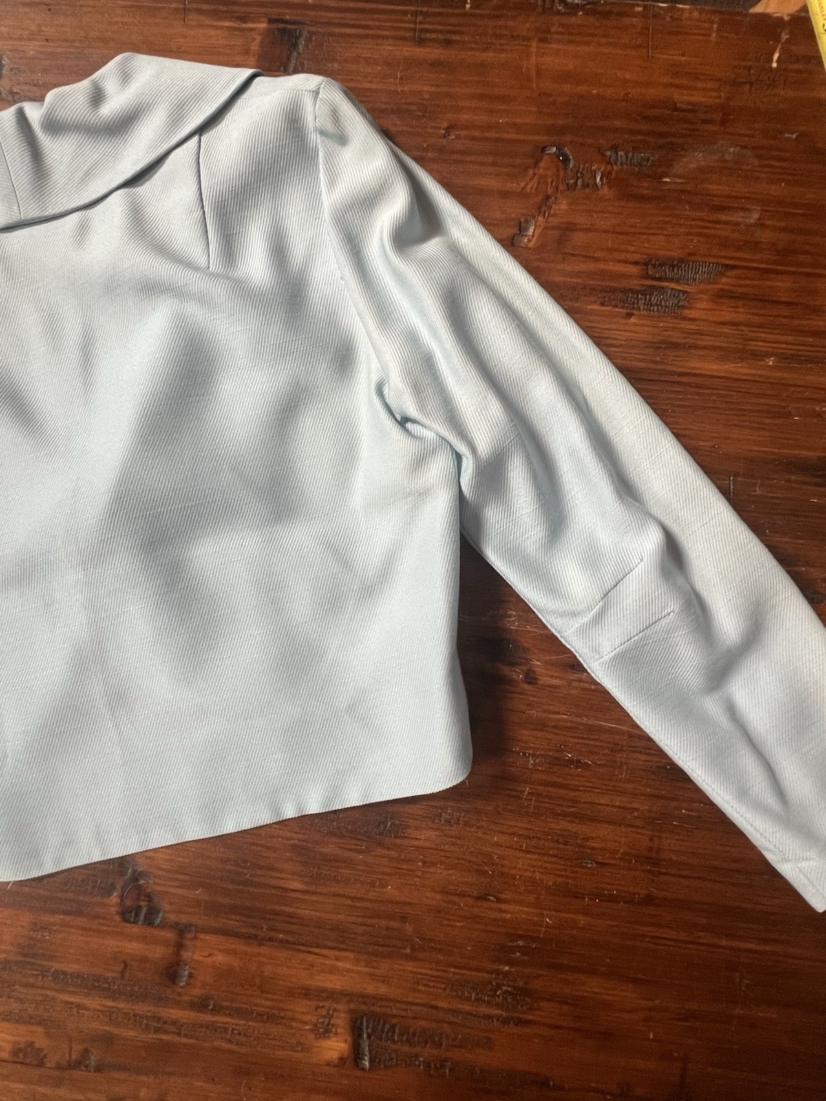 Jonathan Logan 1950s 2 piece shift Dress & Bolero powder Blue size 4 *see note