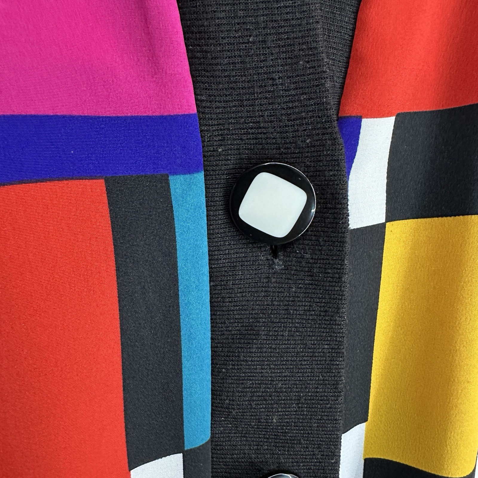 Peter Popovitch Colorful cardigan Medium Art Deco Women’s Geometric Fun 80s