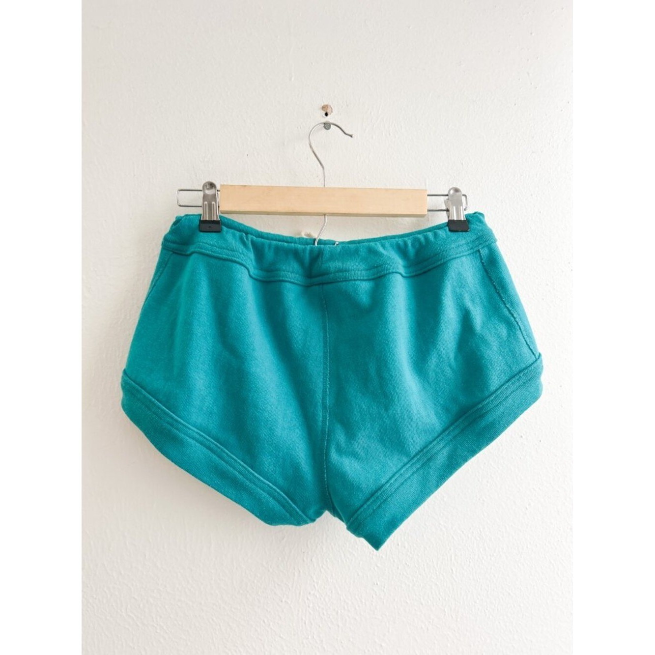 Vintage BRAWN Teal Athletic Dolphin Shorts 70s 80s Gym Running Track Sweatshorts