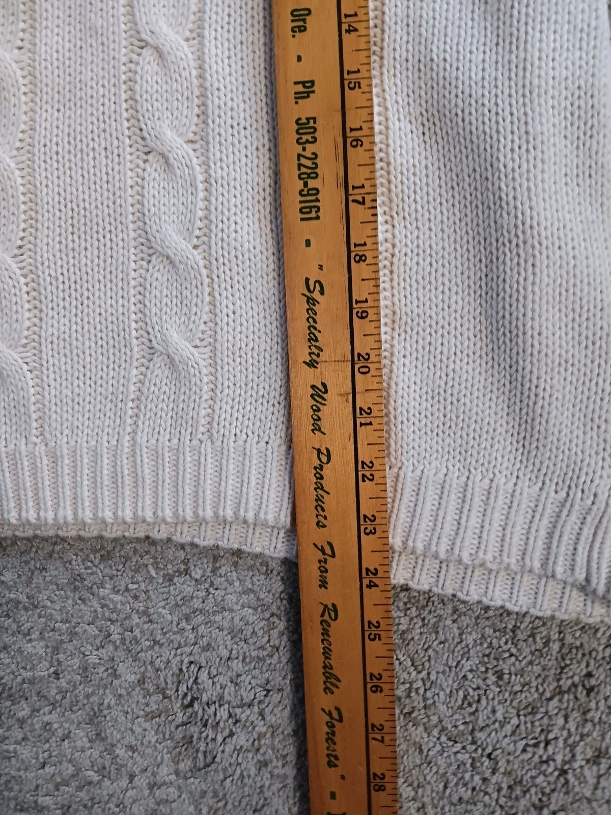 Vintage Picket & Post Sweater Wmn&rsquo;s Sz. 24W Cable Knit Plus Size Fisherman Core
