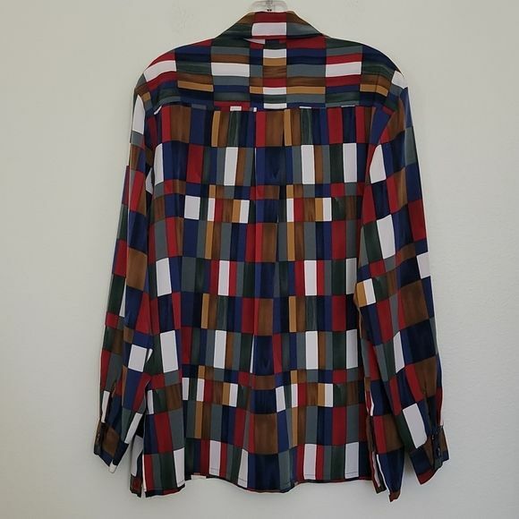Bonworth Vintage Multicolor Geometric Print Blouse M