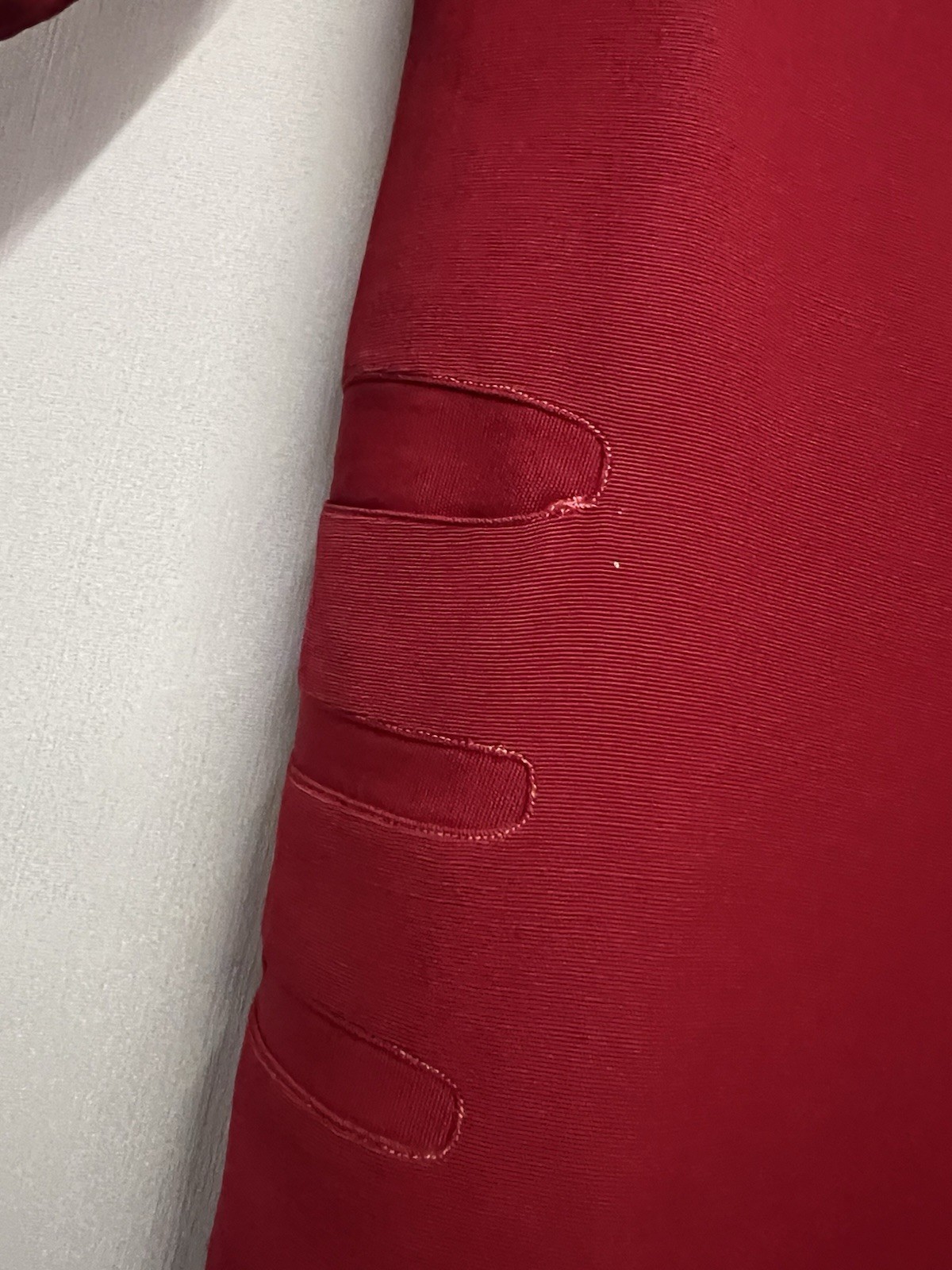 Smashing 1920’s Red Faille Coat Lined In Red Silk