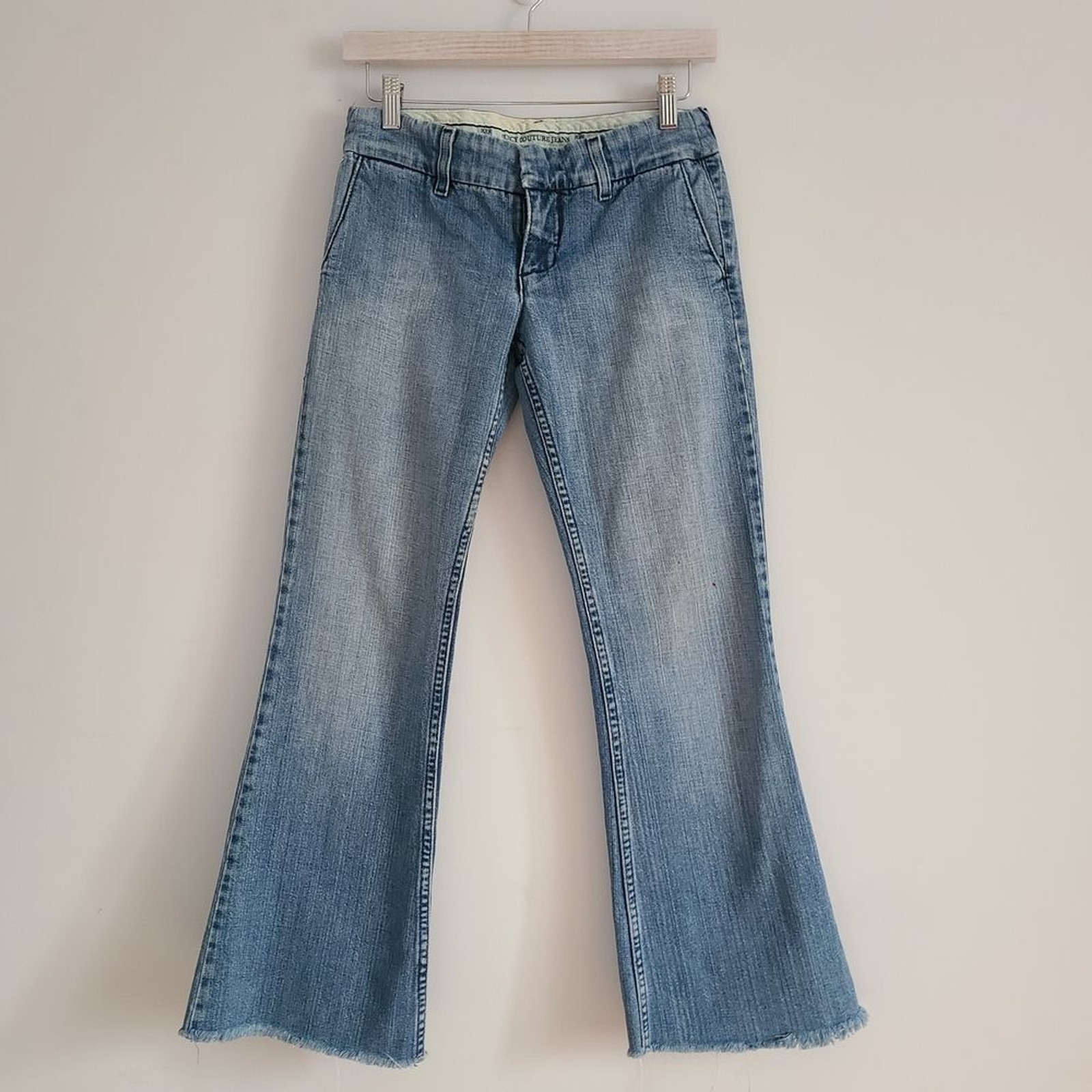 Juicy Couture Vintage Light Blue Flare Jeans 100% Cotton Size 25