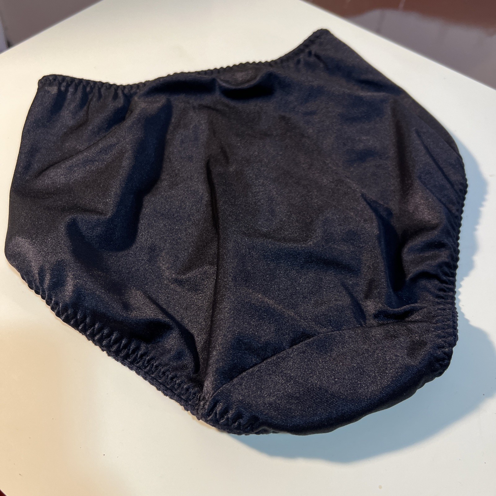 VTG Vanity Fair Panties Second Skin Glossy Satin Black Small 5 Mexico
