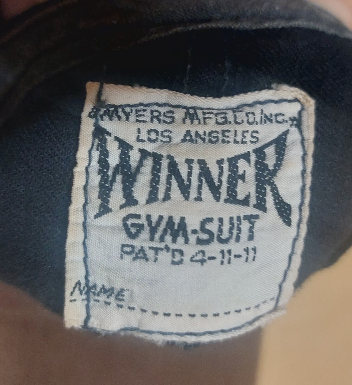 Museum Quality 1910s Edwardian Black Cotton Gymsuit, playsuit, Made By « Winner »