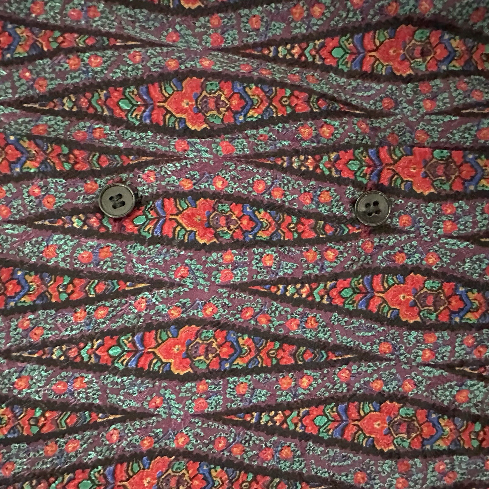 Vintage Emanuel Ungaro Paris Blouse Size 8 Floral 100% Silk Neiman Marcus Exclus