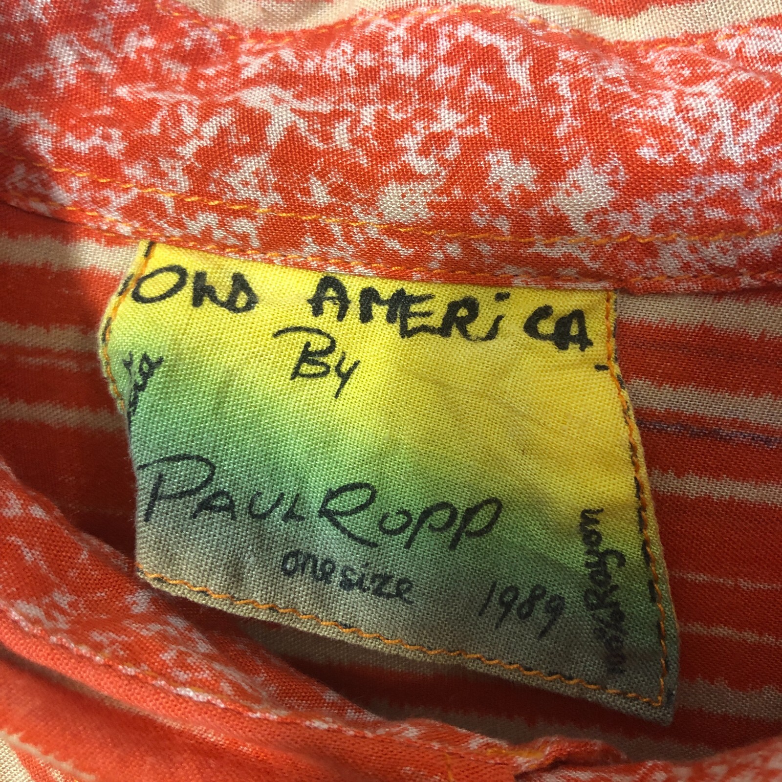 vtg Paul Ropp Button Shirt One Size Old America Rayon 1989 Fringe Western Boho
