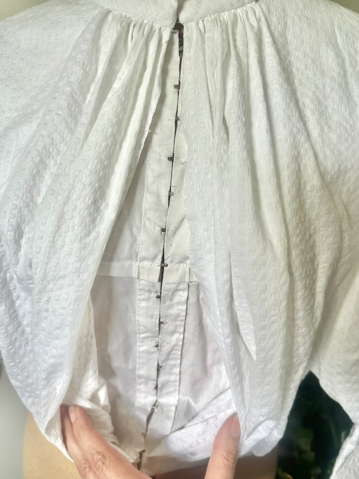 Mutton Sleeved White Victorian Top