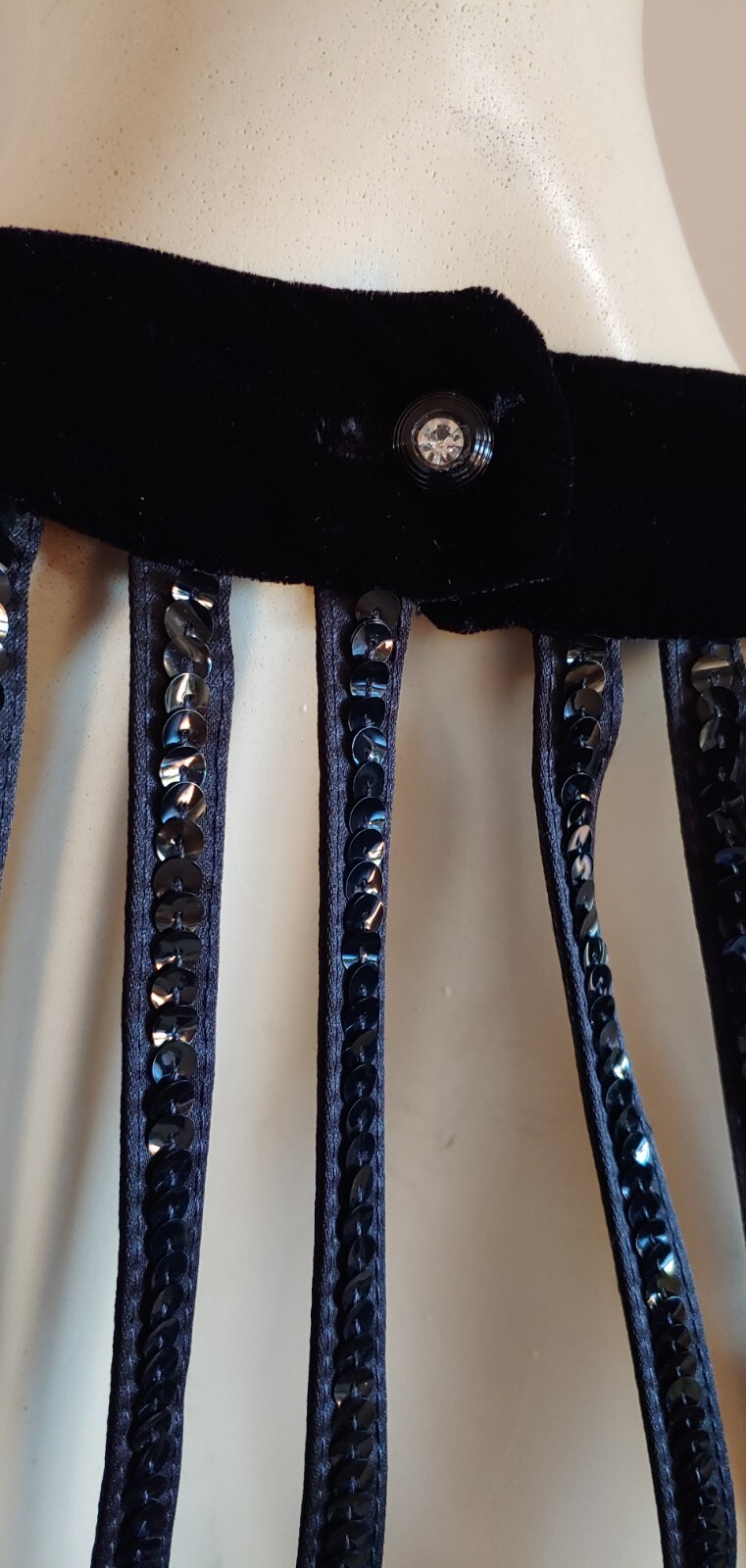 Vintage vampire Mistress Velvet Sequin 90s Dress Limited Edition