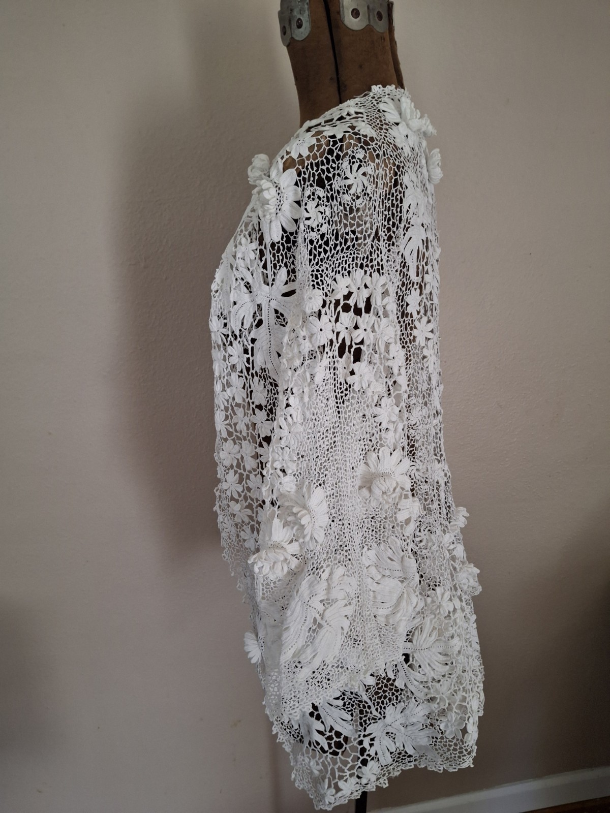 Vintage Edwardian EXQUISITE Irish Crochet Fancy Day Jacket