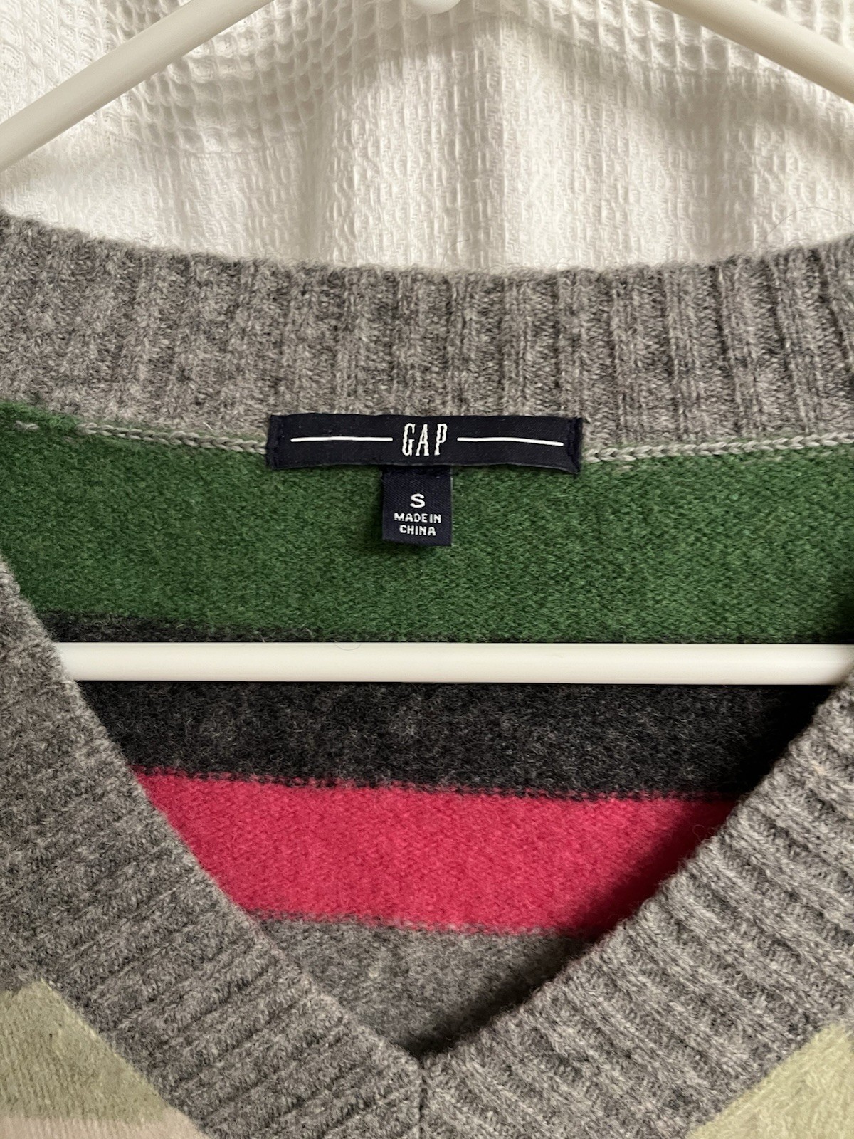 Womens Gap 100% Lambswool Striped Holiday 2007 Knit Sweater Tunic Sz S