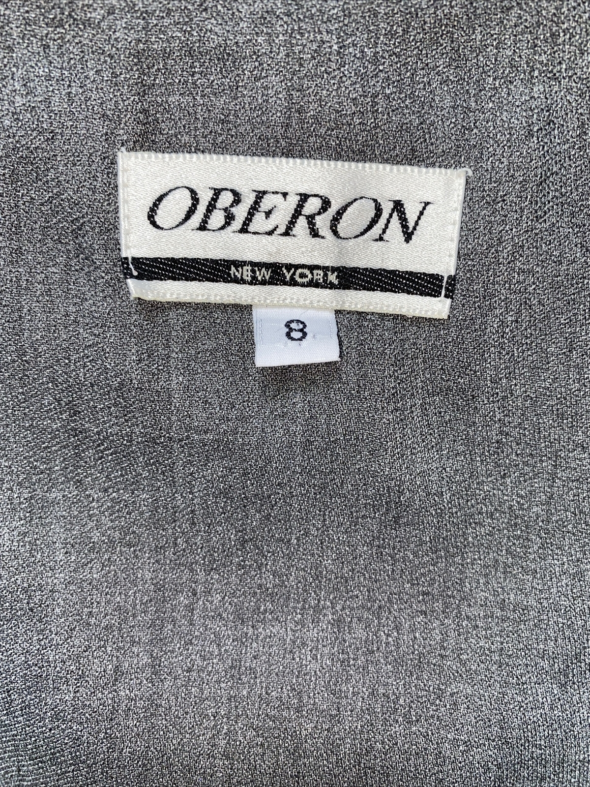 Vintage 1990&rsquo;s Oberon New York Button Up Gray Dress Size 8