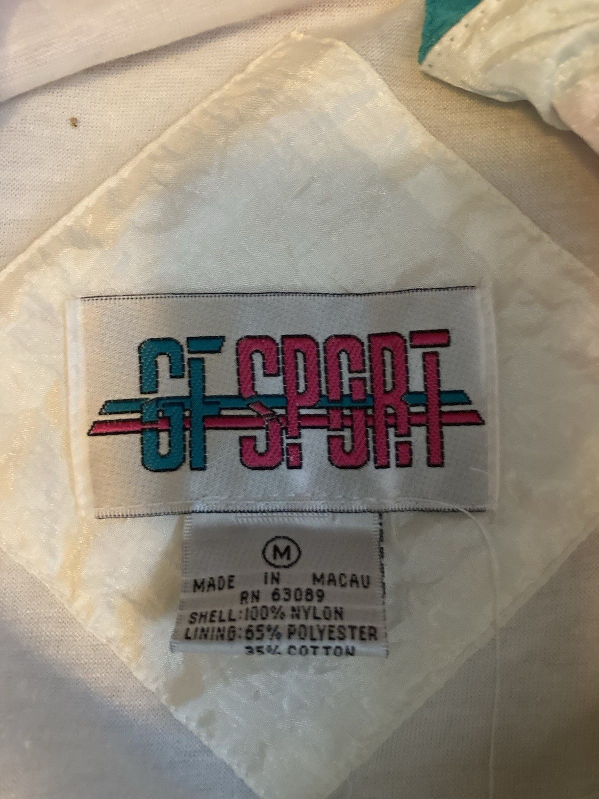 Vintage M 1990’s Windbreaker Suit GF Sport Jacket And Pants W/ Pocket And Tags