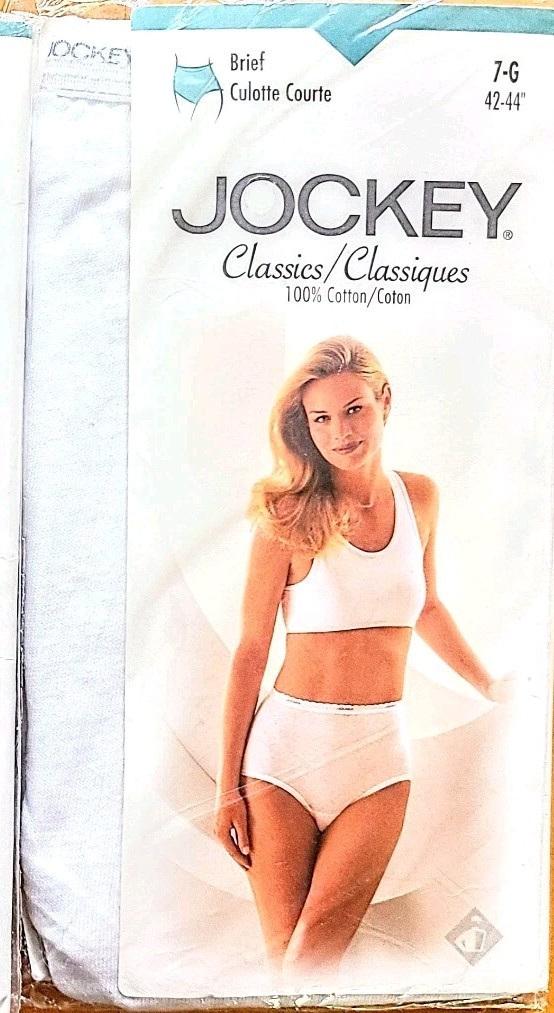 Jockey Classics Briefs Panties VINTAGE NEW Ladies 1 Pair Size 7 42-44 90’s white