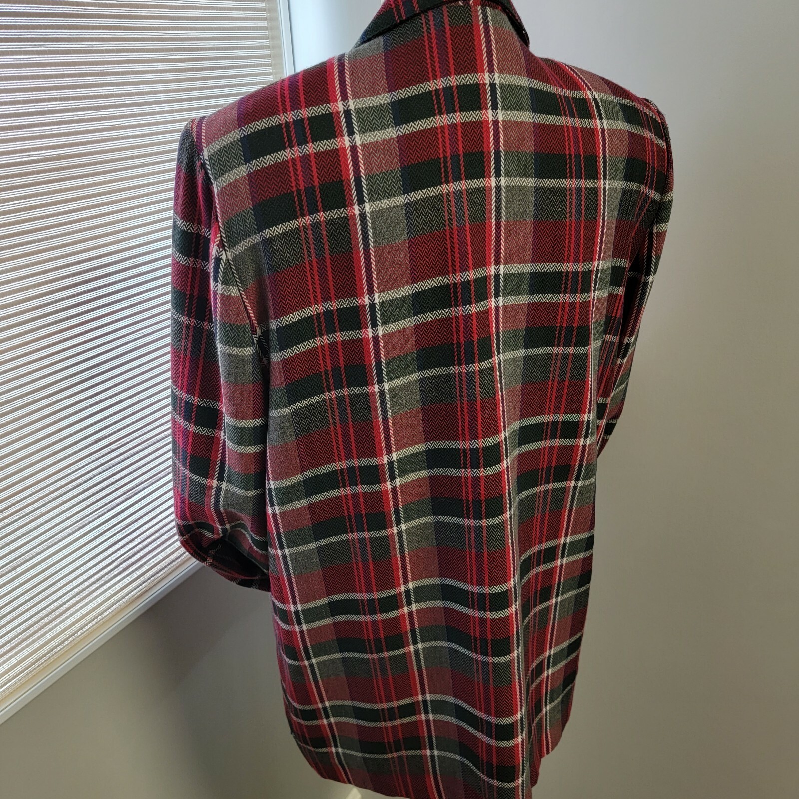 UNITS Vintage Blazer Jacket Red Plaid Size Medium Limited Edition 90s Unisex